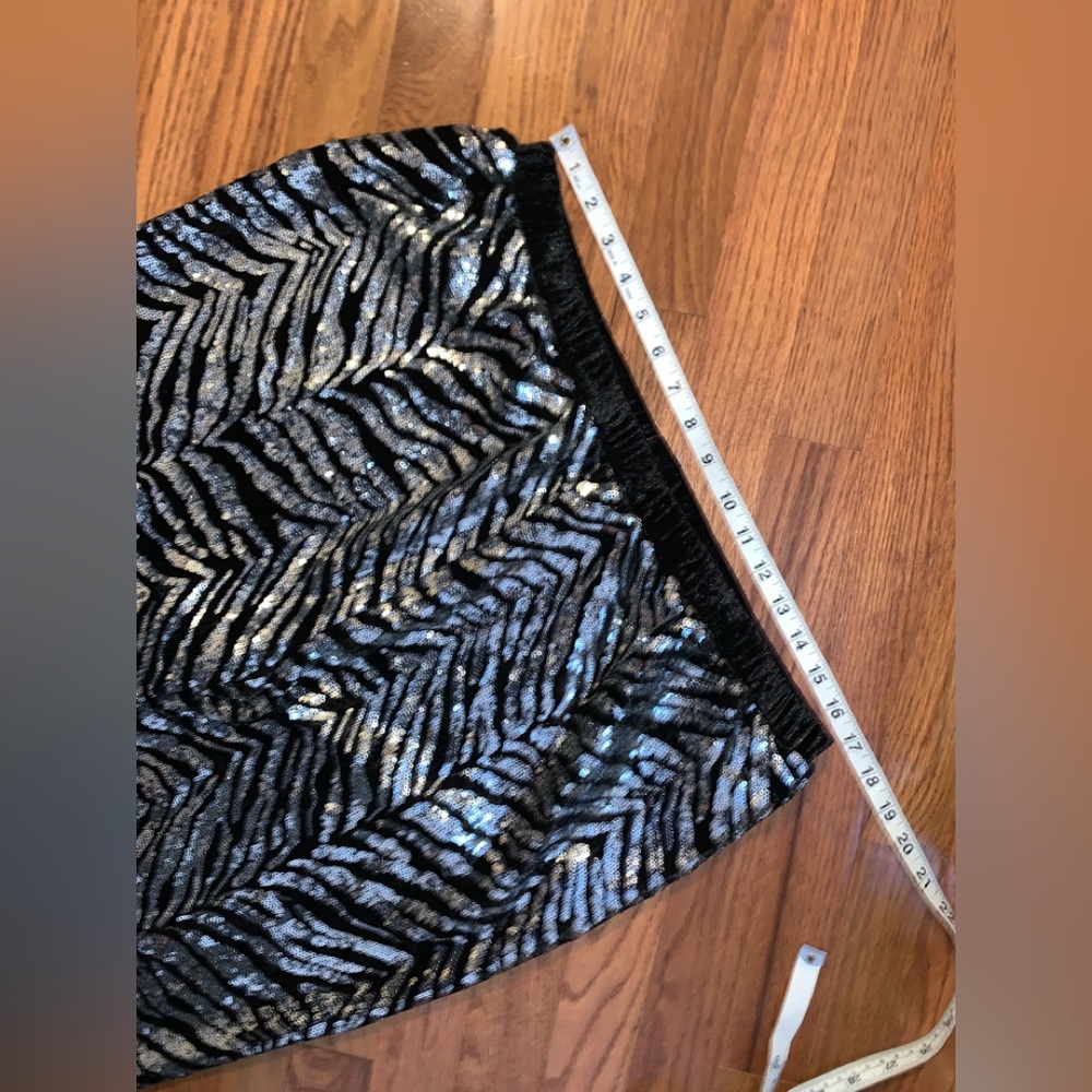 Capsule Faux Black Velvet and Silver Sequin Pants. Sz 18.   EUC!! - Picture 3 of 10